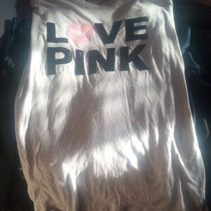 PINK Victoria's Secret Kids Long Sleeve Tee - White and Black